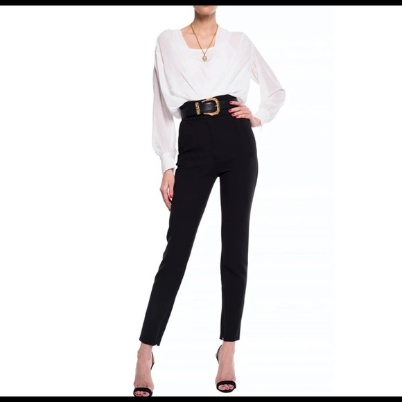 All saints women’s ivory sheer twisted cross over long sleeves minimalist top M - Picture 12 of 15